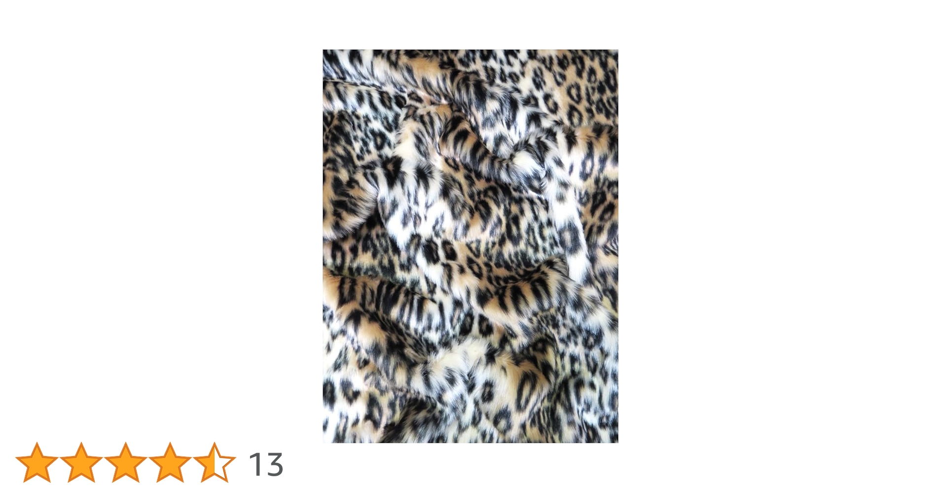 Faux Fake Fur Leopard Cheetah Animal Long Pile Fabric Sold